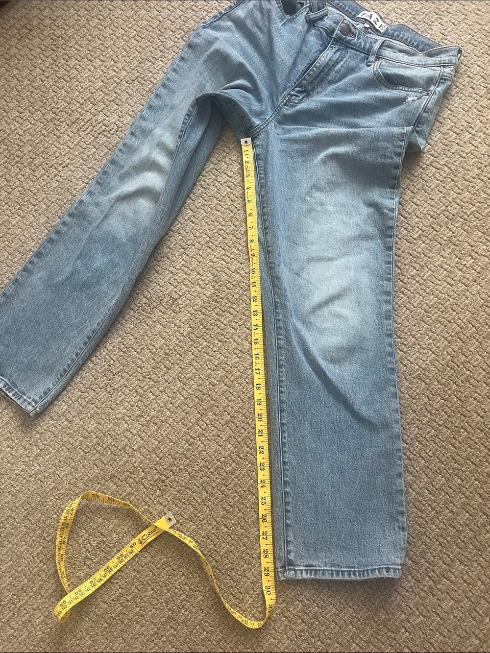 DAZE Straight Leg Jeans in Light Wash Blue - Picture 11 of 12